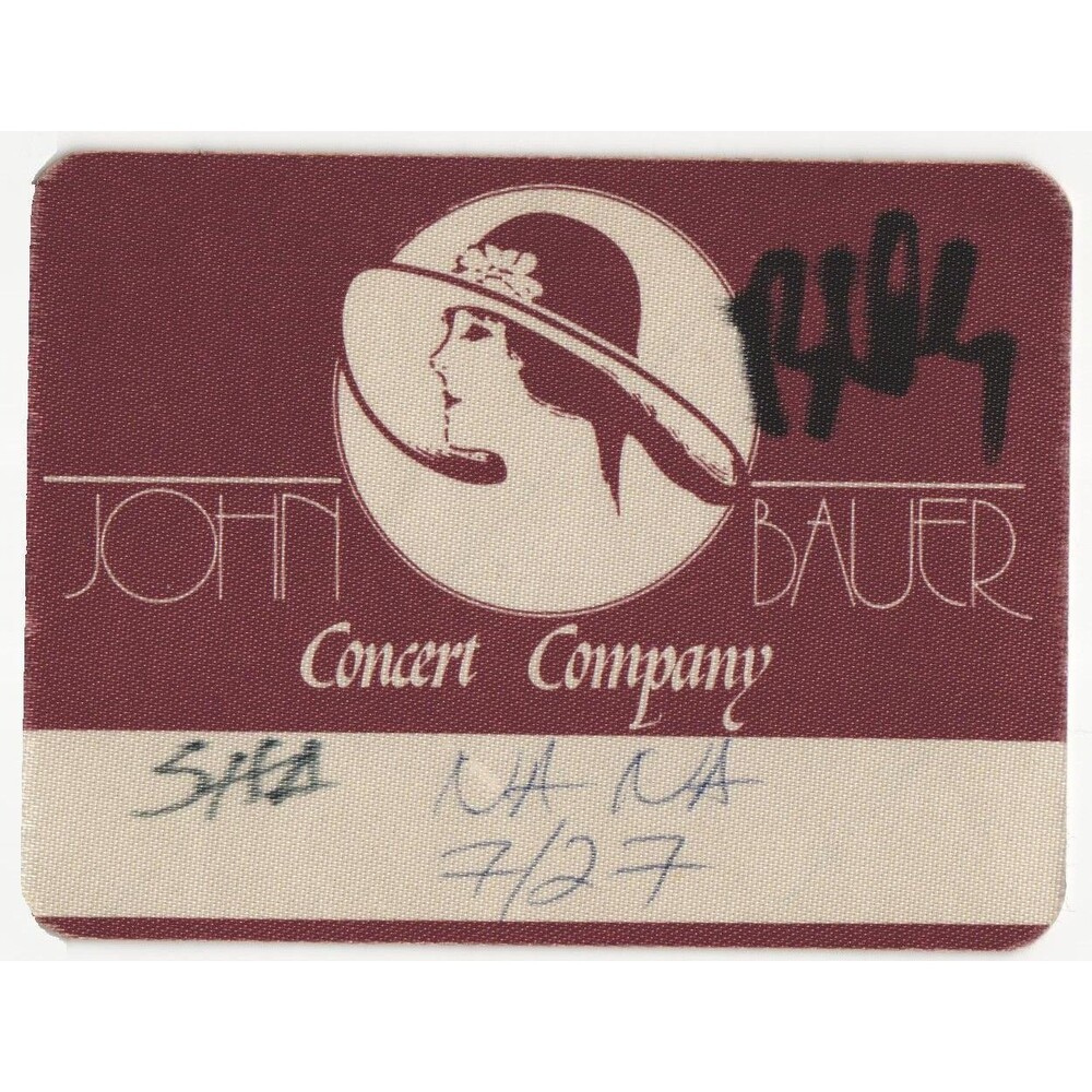 Vintage 1970s 1980s Sha Na Na John Bauer Concert Company Backstage Pass